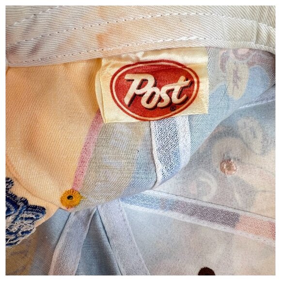 Vintage Post Cereal Sugar Bear SnapBack Hat Golden Crisp Ball Cap all Over Print - Picture 7 of 8